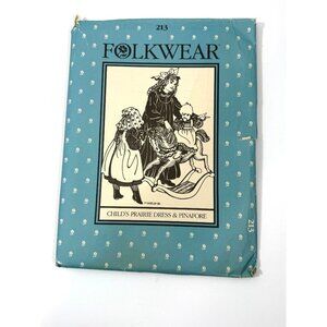 Folkwear Childs Prairie Dress & Pinafore Sewing Pattern 213 Sizes 2-10 Unused